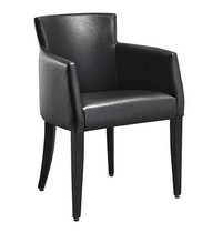 HC Stoel | OMEGA | Kunstleer/Hout | Black | Wengé Poten | Indoor | 510x530x880(h)mm 