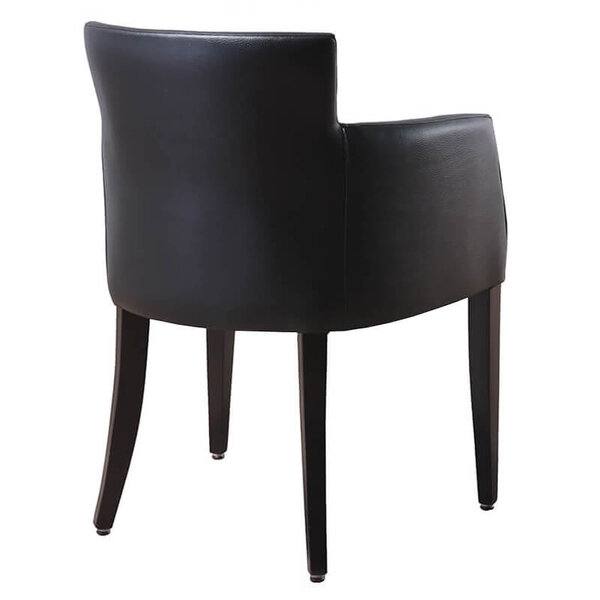 Stoel | OMEGA | Kunstleer/Hout | Black | Wengé Poten | Indoor | 510x530x880(h)mm