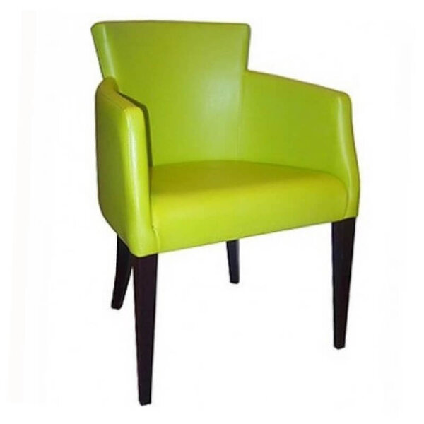 Stoel | OMEGA | Kunstleer/Hout | Green | Wengé Poten | Indoor | 510x530x880(h)mm