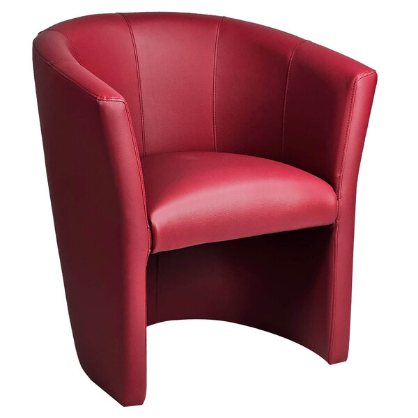 Stoel | PRAG | Kunstleer/Hout | Bordeaux | Indoor | 500x670x750(h)mm