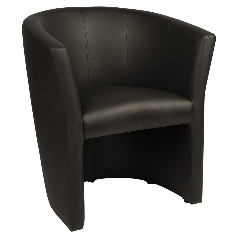 Stoel | PRAG | Kunstleer/Hout | Black | Indoor | 500x670x750(h)mm