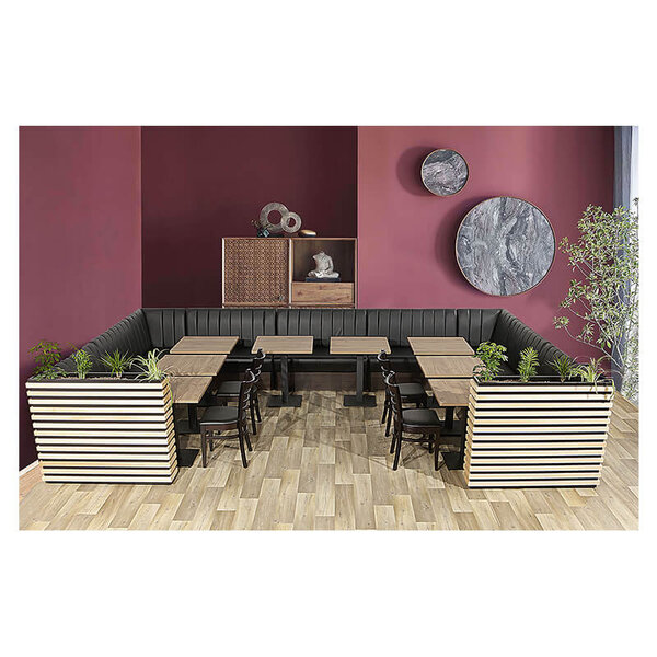 Stoel | RIVA | Kunstleer/Hout | Taupe | Wengé Frame | Indoor | 430x520x850(h)mm