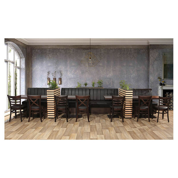 Stoel | RIVA | Kunstleer/Hout | Taupe | Wengé Frame | Indoor | 430x520x850(h)mm