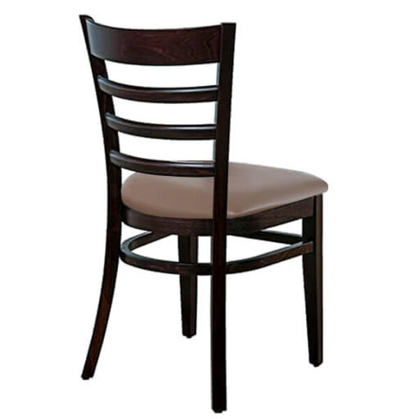 Stoel | RIVA | Kunstleer/Hout | Taupe | Wengé Frame | Indoor | 430x520x850(h)mm
