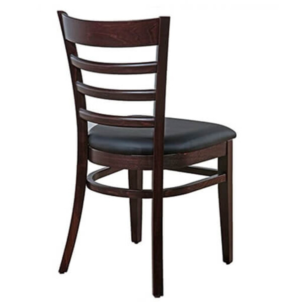 Stoel | RIVA | Kunstleer/Hout | Black | Wengé Frame | Indoor | 430x520x850(h)mm