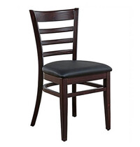 HC Stoel | RIVA | Kunstleer/Hout | Black | Wengé Frame | Indoor | 430x520x850(h)mm 