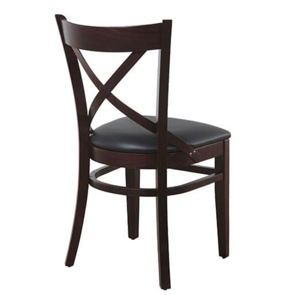 Stoel | LILA | Kunstleer/Hout | Black | Wengé Frame | Indoor | 430x520x840(h)mm