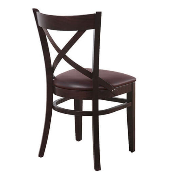 Stoel | LILA | Kunstleer/Hout | Brown | Wengé Frame | Indoor | 430x520x840(h)mm
