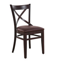 HC Stoel | LILA | Kunstleer/Hout | Brown | Wengé Frame | Indoor | 430x520x840(h)mm 