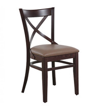 HC Stoel | LILA | Kunstleer/Hout | Taupe | Wengé Frame | Indoor | 430x520x840(h)mm 