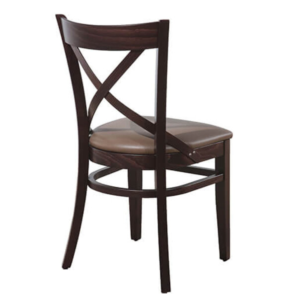 Stoel | LILA | Kunstleer/Hout | White | Wengé Frame | Indoor | 430x520x840(h)mm
