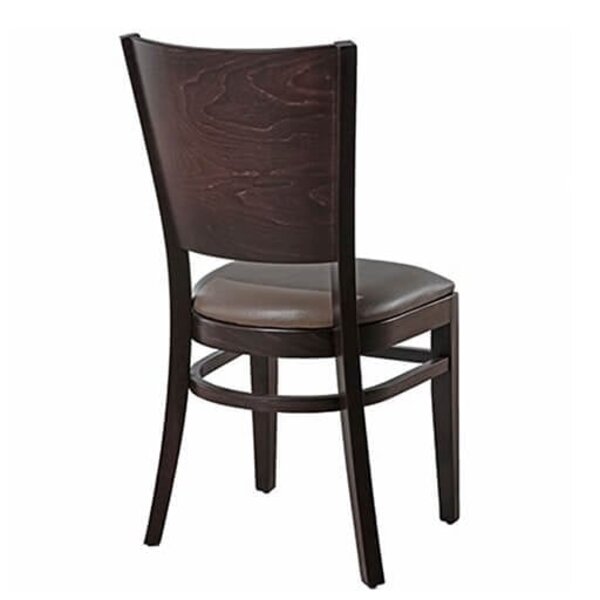Stoel | ALESSIA | Kunstleer/Hout | Brown | Wengé Frame | Indoor | 460x520x890(h)mm