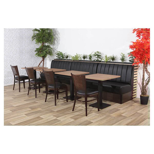 Stoel | MELISA | Kunstleer/Hout | Taupe | Wengé Frame | Indoor | 440x490x860(h)mm