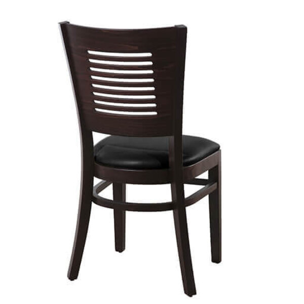 Stoel | MELISA | Kunstleer/Hout | Black | Wengé Frame | Indoor | 440x490x860(h)mm