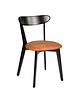 HC Stoel | SOFIA | Microvezel/Hout | Cognac | Wengé Frame | Indoor | 440x560x800(h)mm 