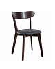 HC Stoel | SOFIA | Kunstleer/Hout | Black | Wengé Frame | Indoor | 440x560x800(h)mm 