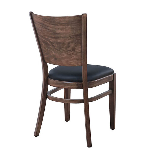 Stoel | ALESSIA | Kunstleer/Hout | Black | Eiken Frame | Indoor | 460x520x890(h)mm