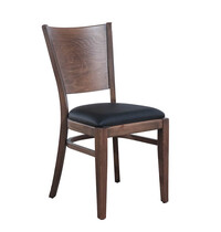 HC Stoel | ALESSIA | Kunstleer/Hout | Black | Eiken Frame | Indoor | 460x520x890(h)mm 