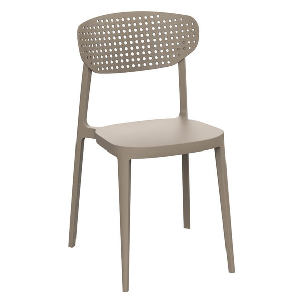 Stoel | COMO | Kunststof | Taupe | In-/Outdoor | Stapelbaar | 460x470x810(h)mm