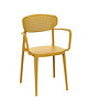 HC Stoel | COMO | Kunststof | Mustard | In-/Outdoor | Stapelbaar | 530x470x810(h)mm 