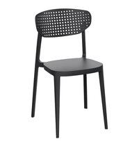 HC Stoel | COMO | Kunststof | Anthracite | In-/Outdoor | Stapelbaar | 460x470x810(h)mm 