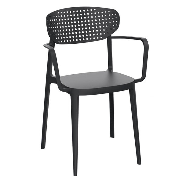 Stoel | COMO | Kunststof | Anthracite | In-/Outdoor | Stapelbaar | 530x470x810(h)mm
