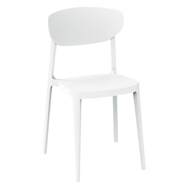 Stoel | LUGANO | Kunststof | White | In-/Outdoor | Stapelbaar | 460x470x810(h)mm