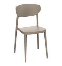 HC Stoel | LUGANO | Kunststof | Taupe | In-/Outdoor | Stapelbaar | 460x470x810(h)mm 