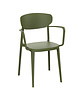HC Stoel | LUGANO | Kunststof | Olive | In-/Outdoor | Stapelbaar | 530x470x810(h)mm 