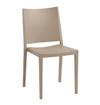 HC Stoel | LORENA | Kunststof | Taupe | In-/Outdoor | Stapelbaar | 440x460x800(h)mm 