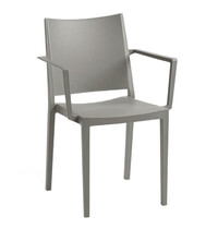 HC Stoel | LORENA | Kunststof | Grey | In-/Outdoor | Stapelbaar | 570x560x820(h)mm 