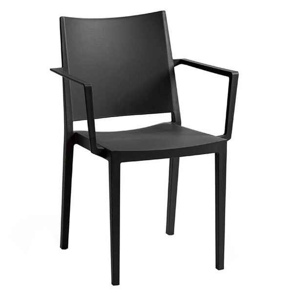 Stoel | LORENA | Kunststof | Black | In-/Outdoor | Stapelbaar | 570x560x820(h)mm