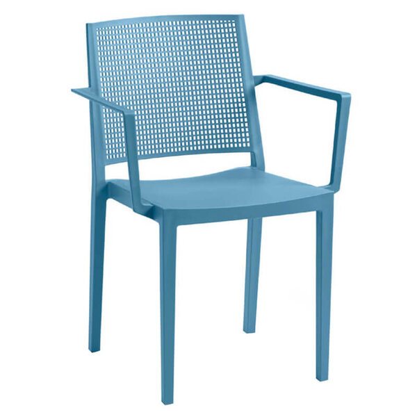 Stoel | PORTO | Kunststof | Blue | In-/Outdoor | Stapelbaar | 570x560x810(h)mm
