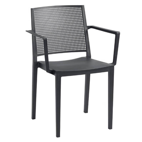 Stoel | PORTO | Kunststof | Anthracite | In-/Outdoor | Stapelbaar | 570x560x810(h)mm