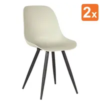 HC Stoelen | MONA | Kunststof/Metaal | Breeze | Zwarte Poten | In-/Outdoor | 2 Stuks | 460x540x880(h)mm 
