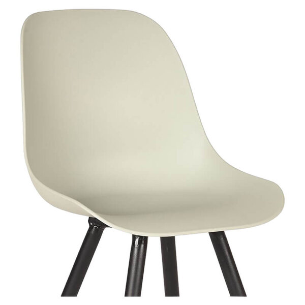 Stoelen | MONA | Kunststof/Metaal | Breeze | Zwarte Poten | In-/Outdoor | 2 Stuks | 460x540x880(h)mm