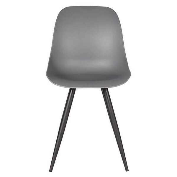 Stoelen | MONA | Kunststof/Metaal | Anthracite | Zwarte Poten | In-/Outdoor | 2 Stuks | 460x540x880(h)mm