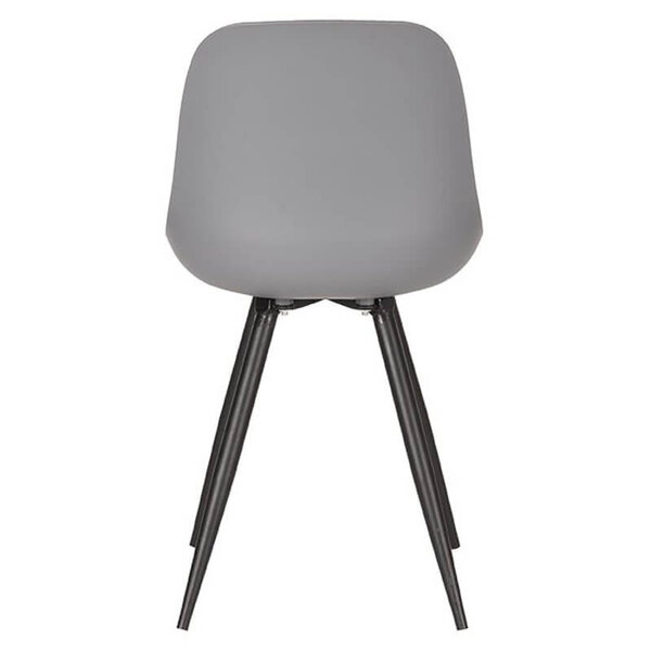 Stoelen | MONA | Kunststof/Metaal | Anthracite | Zwarte Poten | In-/Outdoor | 2 Stuks | 460x540x880(h)mm
