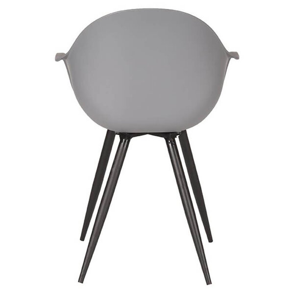 Stoelen | LIVA | Kunststof/Metaal | Anthracite | Zwarte Poten | In-/Outdoor | 2 Stuks | 580x540x850(h)mm