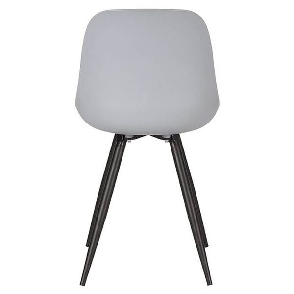 Stoelen | MONA | Kunststof/Metaal | Grey | Zwarte Poten | In-/Outdoor | 2 Stuks | 460x540x880(h)mm