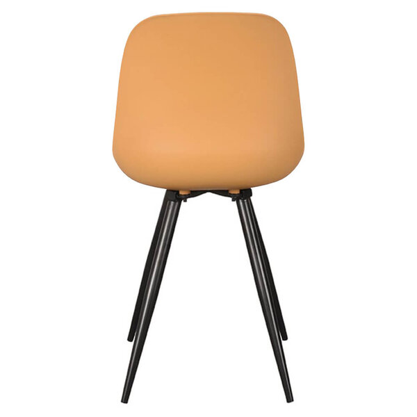Stoelen | MONA | Kunststof/Metaal | Ochre | Zwarte Poten | In-/Outdoor | 2 Stuks | 460x540x880(h)mm