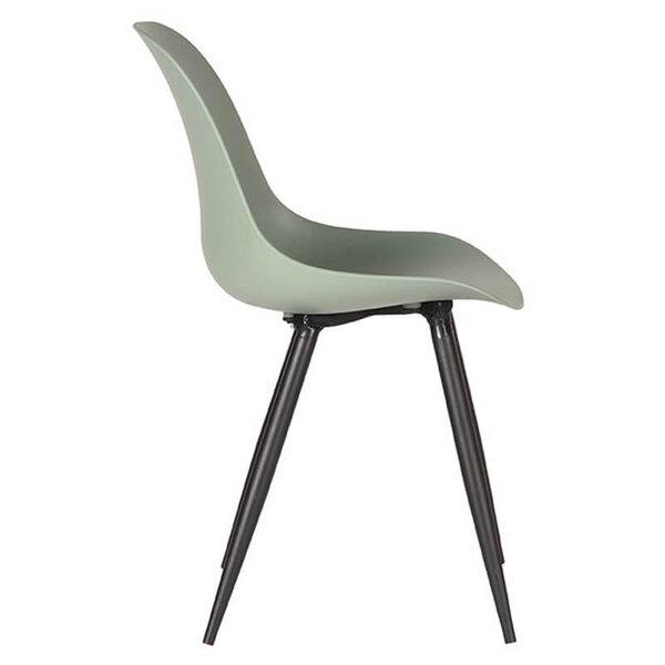 Stoelen | MONA | Kunststof/Metaal | Forest | Zwarte Poten | In-/Outdoor | 2 Stuks | 460x540x880(h)mm