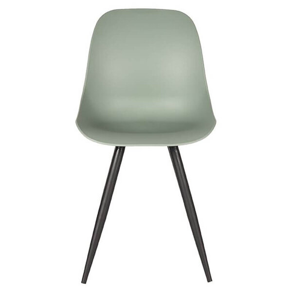 Stoelen | MONA | Kunststof/Metaal | Forest | Zwarte Poten | In-/Outdoor | 2 Stuks | 460x540x880(h)mm