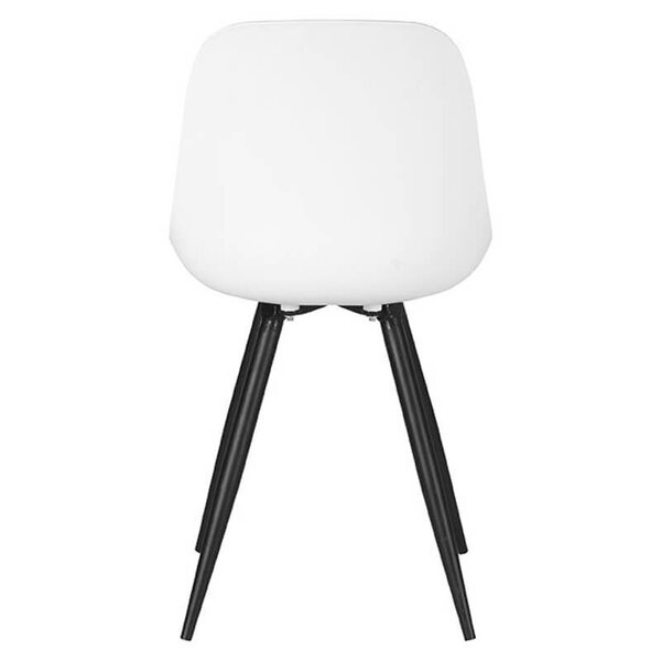 Stoelen | MONA | Kunststof/Metaal | White | Zwarte Poten | In-/Outdoor | 2 Stuks | 460x540x880(h)mm