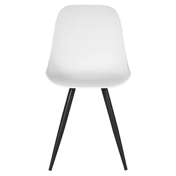 Stoelen | MONA | Kunststof/Metaal | White | Zwarte Poten | In-/Outdoor | 2 Stuks | 460x540x880(h)mm
