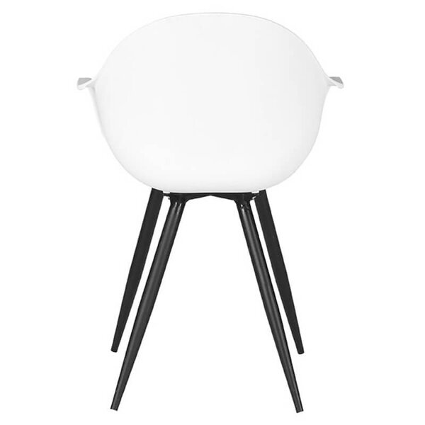 Stoelen | LIVA | Kunststof/Metaal | White | Zwarte Poten | In-/Outdoor | 2 Stuks | 580x540x850(h)mm