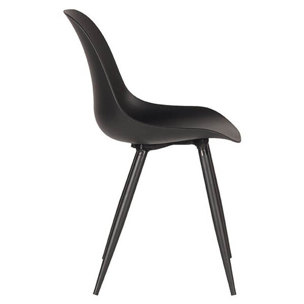 Stoelen | MONA | Kunststof/Metaal | Black | Zwarte Poten | In-/Outdoor | 2 Stuks | 460x540x880(h)mm