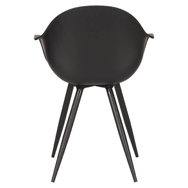 Stoelen | LIVA | Kunststof/Metaal | Black | Zwarte Poten | In-/Outdoor | 2 Stuks | 580x540x850(h)mm