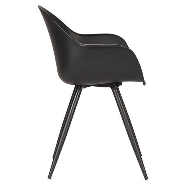 Stoelen | LIVA | Kunststof/Metaal | Black | Zwarte Poten | In-/Outdoor | 2 Stuks | 580x540x850(h)mm