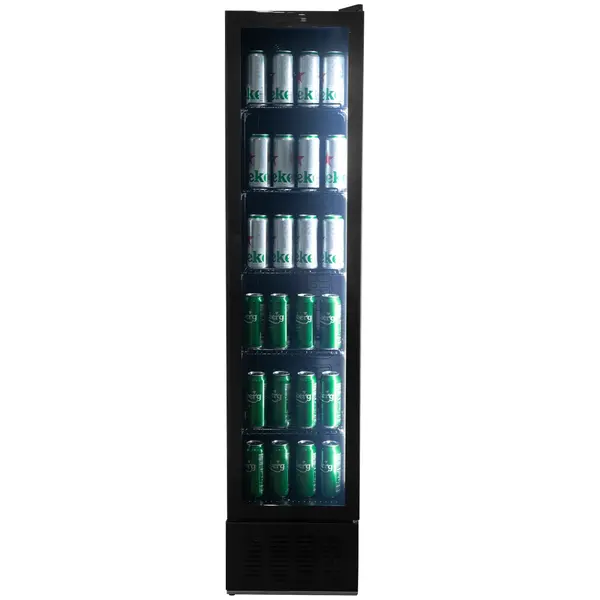 Koelkast | Smal Model | 160L | Zwart | +2°C/+10°C | Geforceerd | 405x435x1775(h)mm